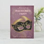 Fantasy Masquerade feest uitnodiging (Staand voorkant)