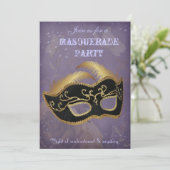 Fantasy Masquerade feest uitnodiging (Staand voorkant)