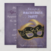 Fantasy Masquerade feest uitnodiging (Voorkant / Achterkant)
