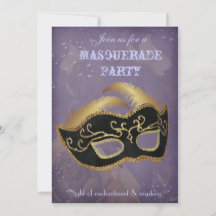 Fantasy Masquerade feest uitnodiging