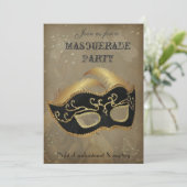 Fantasy Masquerade feest uitnodiging (Staand voorkant)