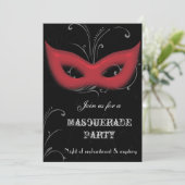 Fantasy Masquerade feest uitnodiging (Staand voorkant)