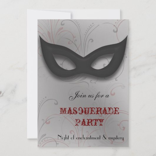 Fantasy Masquerade feest uitnodiging (Voorkant)