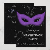 Fantasy Masquerade feest uitnodiging (Voorkant / Achterkant)