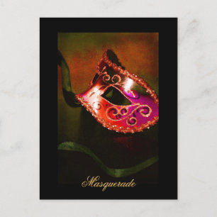 Fantasy Masquerade Mask Red Fine Art Briefkaart