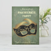 Fantasy Masquerade party Uitnodiging (Staand voorkant)