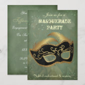 Fantasy Masquerade party Uitnodiging (Voorkant / Achterkant)