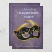 Fantasy Masquerade party Uitnodiging (Voorkant / Achterkant)