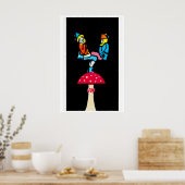 Fantasy Matchbox Print, Evenwichtskabouters op Poster (Keuken)