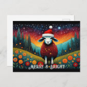 Fantasy Meadow Schattigee Baby Sheep Kerstvakantie Briefkaart (Voorkant / Achterkant)