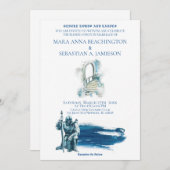 *~* Fantasy Medieval Castle Stairs Knight Wedding Kaart (Voorkant / Achterkant)