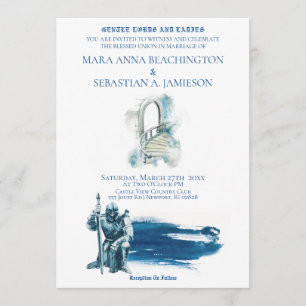 *~* Fantasy Medieval Castle Stairs Knight Wedding Kaart