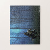 Fantasy Medieval Knight op Horseback in Moonlight Legpuzzel (Verticaal)