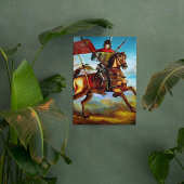 Fantasy Medieval Soldaat AI Digital Art Poster #01