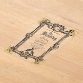 Fantasy Medieval Wedding  Acryl Uitnodigingen (Laagn)