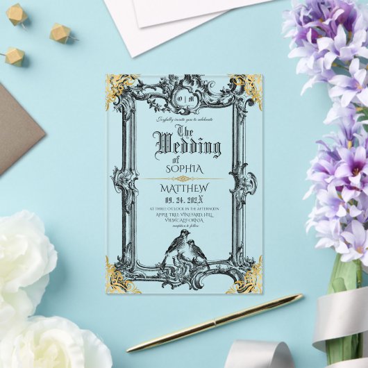 Fantasy Medieval Wedding Acryl Uitnodigingen (Insitu (Huwelijk))