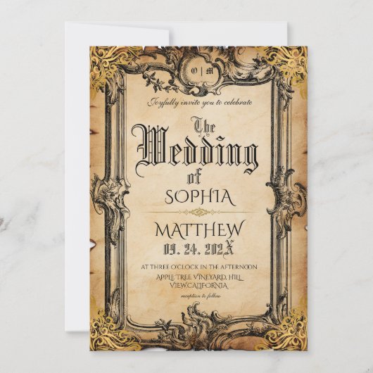 Fantasy Medieval Wedding Kaart (Voorkant)