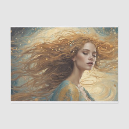 Fantasy Meisje Decoupage Tissuepapier (Voorkant)