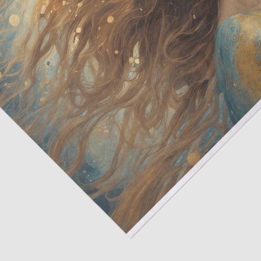 Fantasy Meisje Decoupage Tissuepapier (Detail)