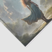 Fantasy Meisje met kasteel Decoupage Tissuepapier (Detail)