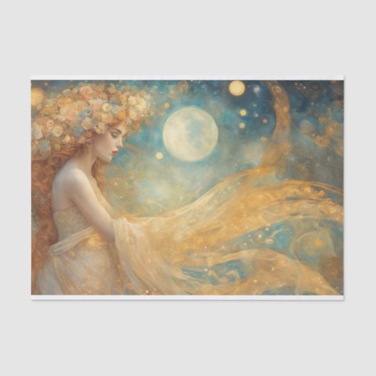 Fantasy Meisje met manen Decoupage Tissuepapier (Voorkant)