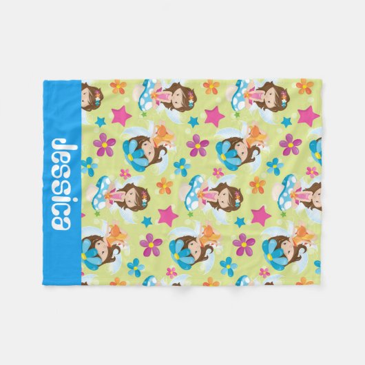 Fantasy meisjes deken naam toevoegen (Voorkant (Horizontaal))