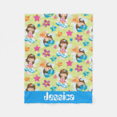 Fantasy meisjes deken naam toevoegen (Voorkant)