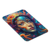 Fantasy meisjes portret mozaïek oliën magneet (Rechterzijde)