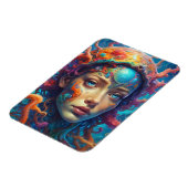 Fantasy meisjes portret mozaïek oliën magneet (Linkerzijde)