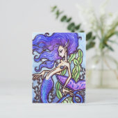Fantasy Mermaid Art Briefkaart : Lanikai van Faery (Staand voorkant)