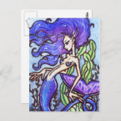 Fantasy Mermaid Art Briefkaart : Lanikai van Faery (Voorkant / Achterkant)