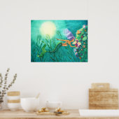Fantasy Mermaid Art Poster Tropisch Zee Garden (Keuken)