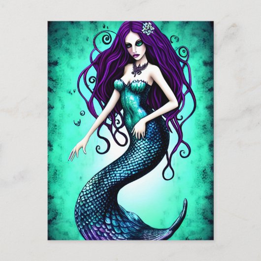 Fantasy Mermaid Briefkaart (Voorkant)