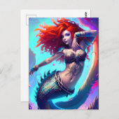 Fantasy Mermaid Briefkaart (Voorkant / Achterkant)