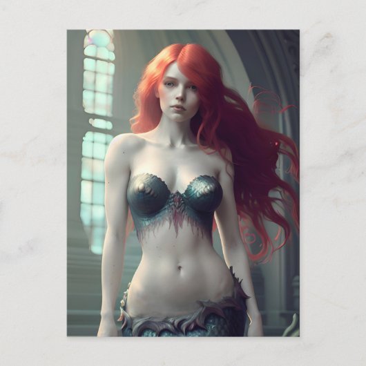 Fantasy Mermaid Briefkaart (Voorkant)