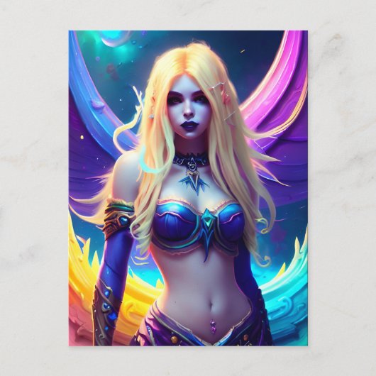 Fantasy Mermaid Briefkaart (Voorkant)