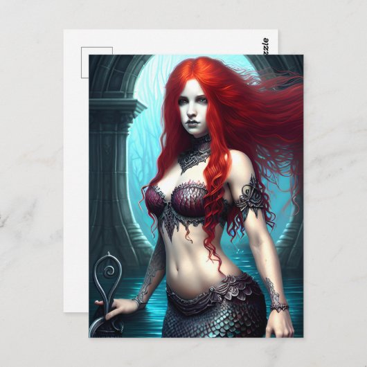 Fantasy Mermaid Briefkaart (Voorkant / Achterkant)