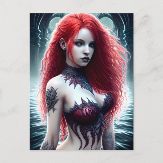 Fantasy Mermaid Briefkaart (Voorkant)