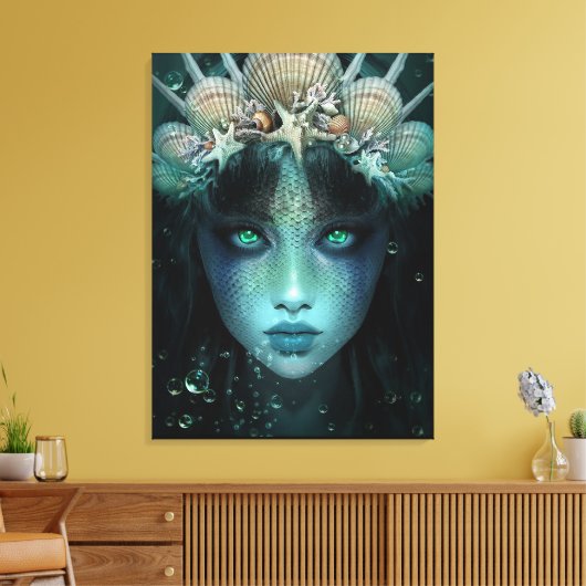 Fantasy Mermaid Canvas Afdruk (Insitu (Woonkamer))