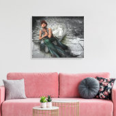 Fantasy Mermaid Fairy Tale Canvas Afdruk (Insitu (Woonkamer))