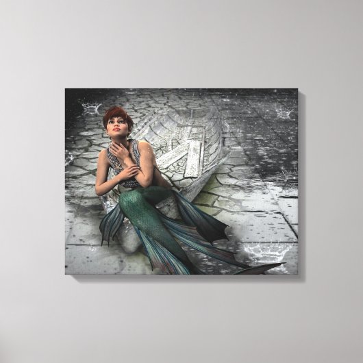 Fantasy Mermaid Fairy Tale Canvas Afdruk (Voorkant)