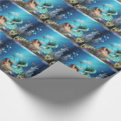 Fantasy Mermaid Glossy Wrapping paper Cadeaupapier (Hoek)