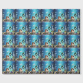 Fantasy Mermaid Glossy Wrapping paper Cadeaupapier (Vlak)