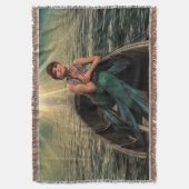 Fantasy Mermaid in een Canoe Deken (Voorkant Verticaal)