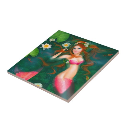 Fantasy mermaid met leugens tegeltje (Zijkant)