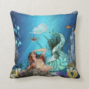Fantasy Mermaid met vispolyester Sierkussen