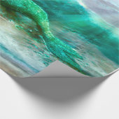 Fantasy Mermaid op de kust van het Aqua Blue Zee Cadeaupapier (Hoek)
