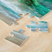 Fantasy Mermaid op de kust van het Aqua Blue Zee Legpuzzel (Zijkant)