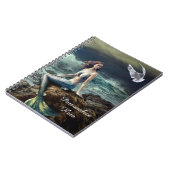 Fantasy Mermaid op Zee met Seagull Personaliseren Notitieboek (Linkerzijde)