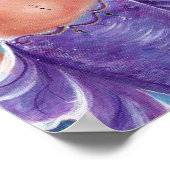 Fantasy mermaid paars poster van Renee L.Lavoie (Hoek)